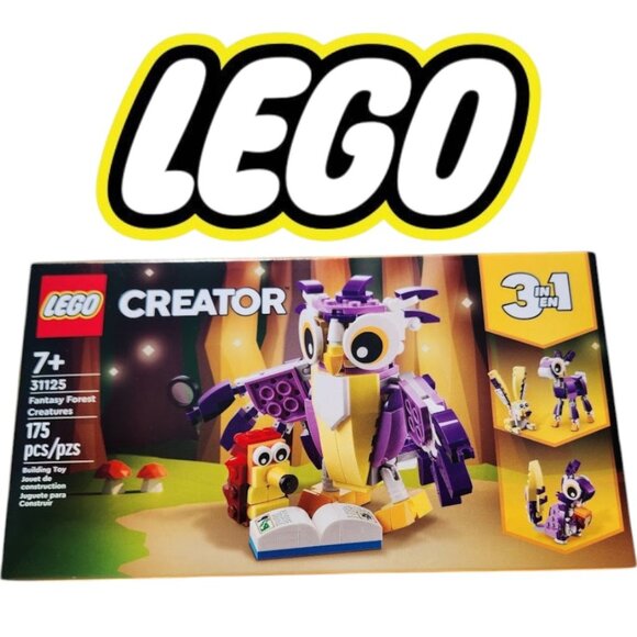 NEW LEGO Creator 3-in-1 Fantasy Forest Creatures 31125 Set Woodland Animal Owl - Picture 7 of 10